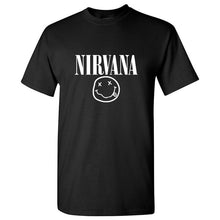 Load image into Gallery viewer, 2019 singer Nirvana T-shirts Men/Women Summer Cotton Tops Tees Print T shirt Men loose o-neck short sleeve Fashion black Tshirts