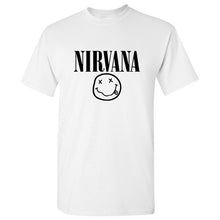 Load image into Gallery viewer, 2019 singer Nirvana T-shirts Men/Women Summer Cotton Tops Tees Print T shirt Men loose o-neck short sleeve Fashion black Tshirts