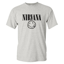 Load image into Gallery viewer, 2019 singer Nirvana T-shirts Men/Women Summer Cotton Tops Tees Print T shirt Men loose o-neck short sleeve Fashion black Tshirts