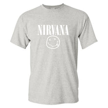 Load image into Gallery viewer, 2019 singer Nirvana T-shirts Men/Women Summer Cotton Tops Tees Print T shirt Men loose o-neck short sleeve Fashion black Tshirts